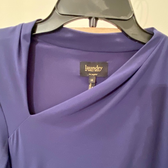 Elegant Purple Long Sleeve Dress - Picture 2 of 3